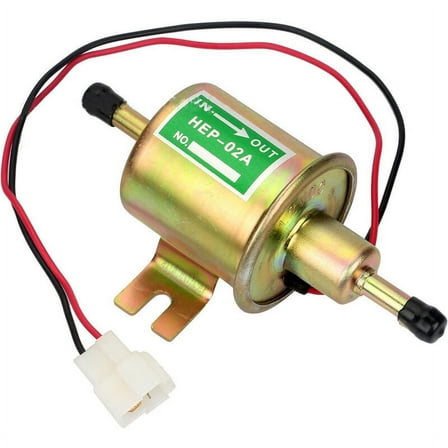 12 Volt Electric Fuel Pump, Universal Low Pressure System for Carbureted Engines, Lawnmowers, and Generators with Prevent Back Flow Mechanism