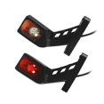 thumbnail image 2 of luces de posición laterales de 12 V-24 V y 9 LED para camión, remolque, caravana, iluminación de 3 colores, indicador de coche, negro y rojo, 2 of 5