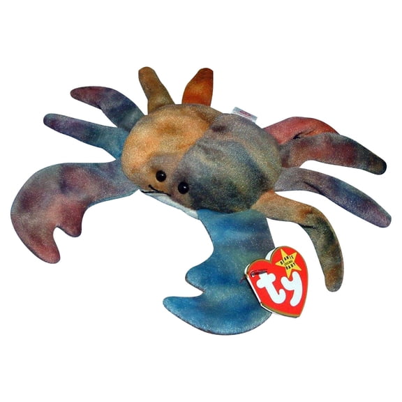 Ty Beanie Baby - Claude the Crab Plush  Stuffed Animal MWMT (BONUS 1 FUN CHOPS & 1 TY CARD)
