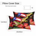 thumbnail image 3 of Waterproof Throw Pillow Covers Set of 2, 20x12 Inch Puerto Rico Flag Decorative Pillowcases Outdoor Pillow Slip Cushion Covers Set for Couch Tent Frog Red Flower Summer Leaf, 3 of 7