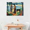 thumbnail image 2 of ONETECH Paul Gauguin Canvas Wall Art - Under the Pandanus Print Poster - Famous Fine Art Oil Painting Reproduction Nature Wall Decor for Office Bedroom 16\x12\, 2 of 4
