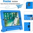 thumbnail image 6 of BMOUO Kids Case for iPad 5th/6th Generation (9.7-inch, 2017/2018), iPad Air 2 / iPad Pro 9.7 Case with Built-in Screen Protector, Shockproof Protective Cover with Handle Stand for Kids, Blue, 6 of 8