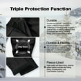 thumbnail image 6 of Men's Fleece Lined Water Resistant Ski Snow Pants Thermal Insulated Windproof Outdoor Pants with 3 Zipper Pockets Black, 6 of 8