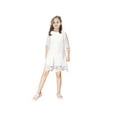 thumbnail image 1 of Girls Dress Lace Wave Hem Off White Elegant Party 5 Years, 1 of 7