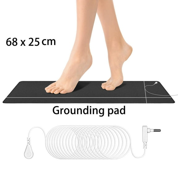 Grounding Mat,Mat Improves Sleep, 15ft Grounding CordGrounding Pad Kit, Earth Therapy for Foot Mat,Computer Mat, Sleep Mat, Pet Mat,(26.7 x 9.8 Inch)
