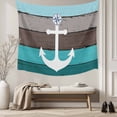 thumbnail image 5 of Coastal Anchor Large Tapestry for Bedroom Wall Hanging Tapestry, Turquoise Brown Country Wooden Grain Ceiling Backdrop Tapestries Poster Blanket Wall Decor for Teens Room Living Room Dorm 100" x 59", 5 of 8