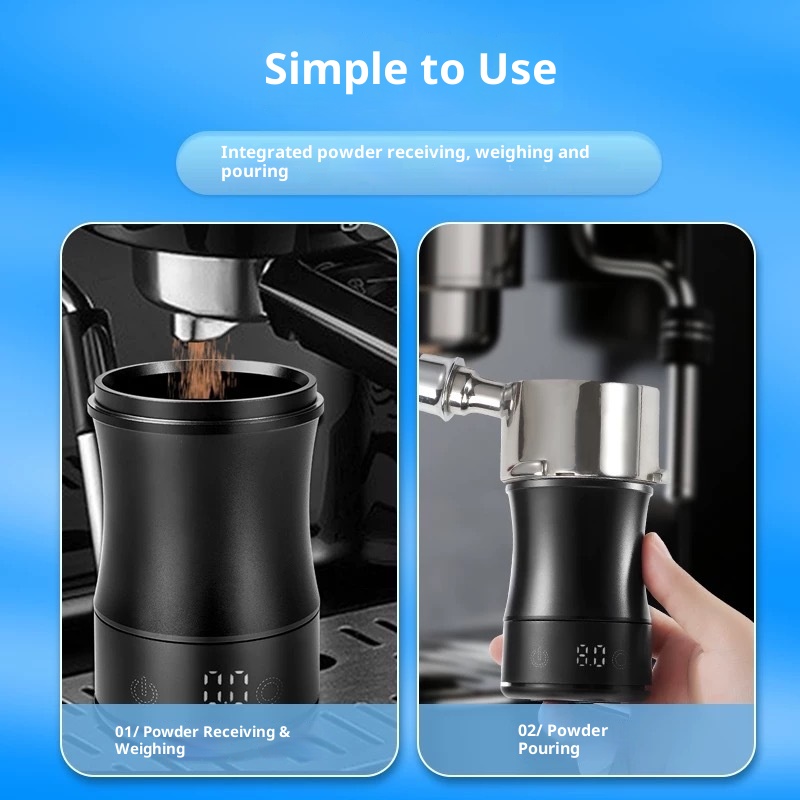 Coffee Dosing Cup Rechargeable Espresso Scale 0.5g -500gPrecision, 304 Stainless Steel Coffee Scale Coffee Grinder Powder Cup Compatible with 58mm