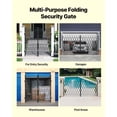 thumbnail image 6 of VEVOR Double Folding Security Gate, Lockable Scissor Gate with 360° Swivel Casters, Outdoor Barricade Steel Retractable Gates, for Entry Security, Garage, Warehouse & Pool, 155.12 x 86.81 in (W x H), 6 of 9