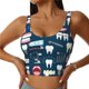 thumbnail image 1 of Fotbe Dental Sujetador Deportivo Largo sin Aros para Mujer con Almohadillas y Soporte Medio, Transpirable y Absorbente, Camiseta Tipo Chaleco o Tank Top-XX-Large, 1 of 8