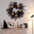 thumbnail image 6 of Yesfashion 26 Inch Halloween Wreaths for Front Door, Halloween Decorations Halloween Ghost Wreath with Feathers Artificial Black Rose and Ribbon for Indoor Outdoor Home Party Decor, 6 of 7