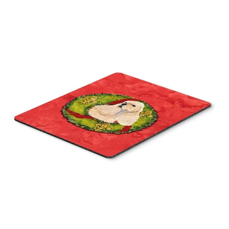 Cocker Spaniel Cristmas Wreath Mouse Pad Hot Pad or Trivet price history on PriceWatchPro