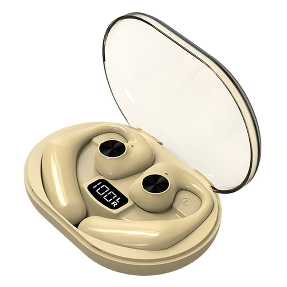 Herrnalise Wireless Earbuds Sports Wireless Headphones Double LED Power Display Wireless Charging case Flexible Earhooks Earphones IPX6 Waterproof Headsets for Running,Gym