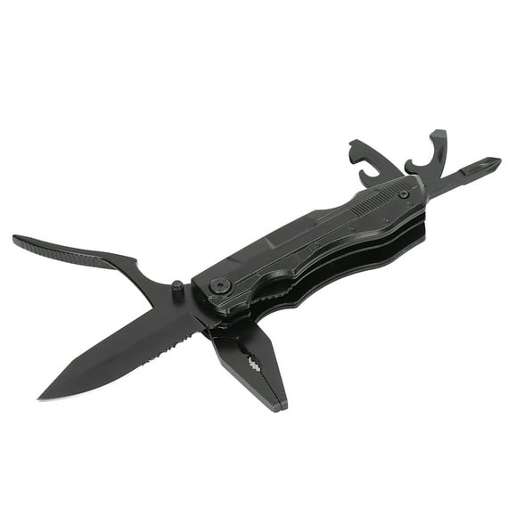 navaja de bolsillo resistente al óxido tratamiento de oxidación negro duro cuchillo multiherramienta plegable de acero inoxidable para senderismo y caza amonsee portable pocket multi tool