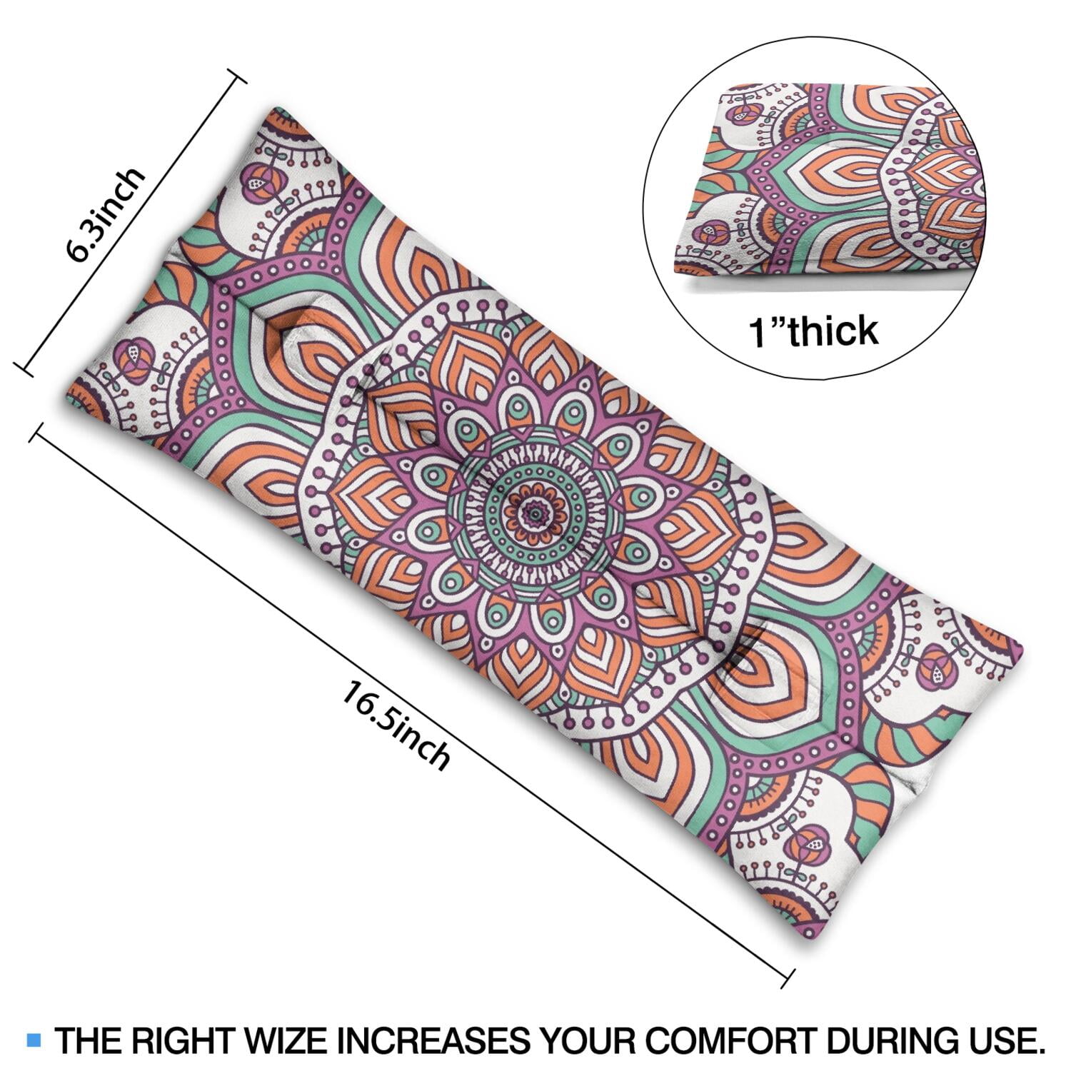 Tribal Boho Mandala Mastectomy Pillow - Soft Seatbelt Pressure Relief Pad for Women - Post Surgery Recovery Cushion with Geometric Pattern