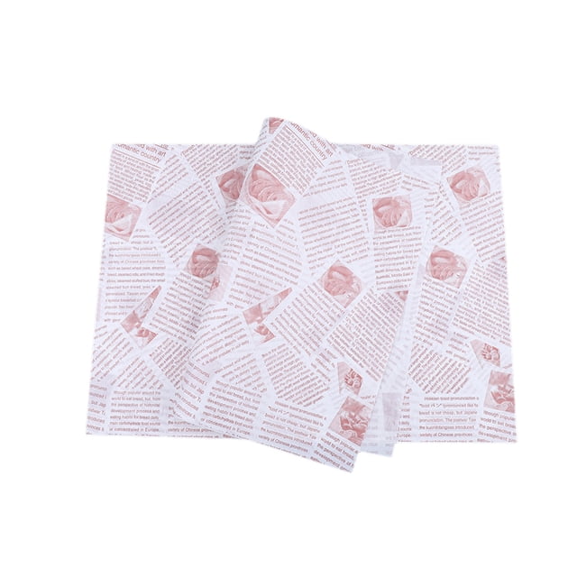 Plateau de Cuisson Absorbant l'Huile Papier Hamburger Papier Emballage Frites Papier Mat Résistant à la Graisse