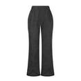 thumbnail image 5 of Yuwull Womens Wide Leg Pants Womens Pants High Waist Flare Bell Bottoms Casual Slacks Leggings Stretchy Dress Pant Bootcut Button Down Work Trousers, 5 of 6