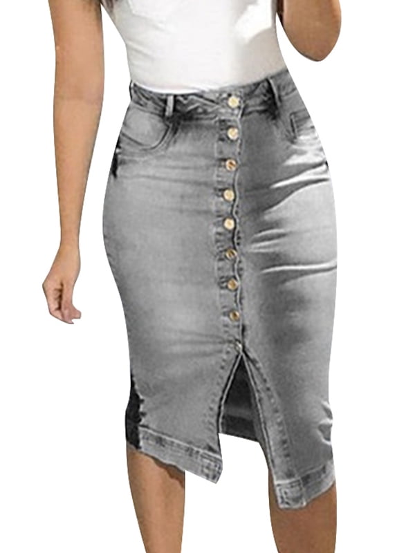 jean pencil skirt