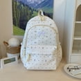 thumbnail image 2 of Women Laptop Backpacks Large Capacity Aesthetic Backpack with Pendant Casual Travel Daypack for Travel Outings Picnics Recreational Activities (White), 2 of 10