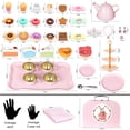 thumbnail image 2 of Set de fiesta de té IaoVueby para niñas pequeñas con 49 piezas de juguetes de princesa, 2 of 7