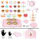 thumbnail image 2 of Set de fiesta de té IaoVueby para niñas pequeñas con 49 piezas de juguetes de princesa, 2 of 7