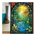 thumbnail image 4 of Window Privacy Film 40/60x100cm Colorful Retro Flower Birds Window Glass Electrostatic Stickers Removable Window Privacy Stained Decorative Film, 4 of 7