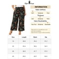 thumbnail image 6 of Agnes Orinda Women's Plus Size High Waist Wide Leg Floral Spring Summer Palazzo Pants 2X Black, 6 of 6