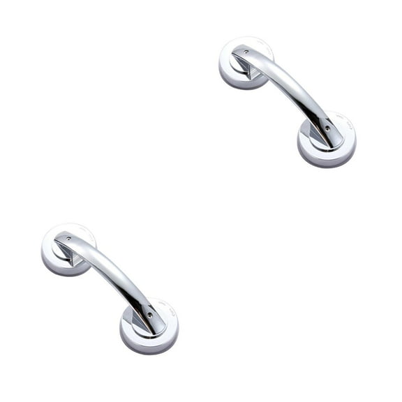 Hemoton 2pcs Suction Grab Bar Shower Handle: Bathroom Steady Handle Assist for Elderly–Seniors Disabled Handicap Bathtub Toilet