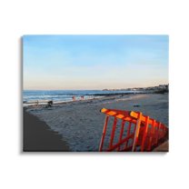 Stupell Beach Walkway People Lounging Landscape Painting Gallery Wrapped Canvas Print Wall Art