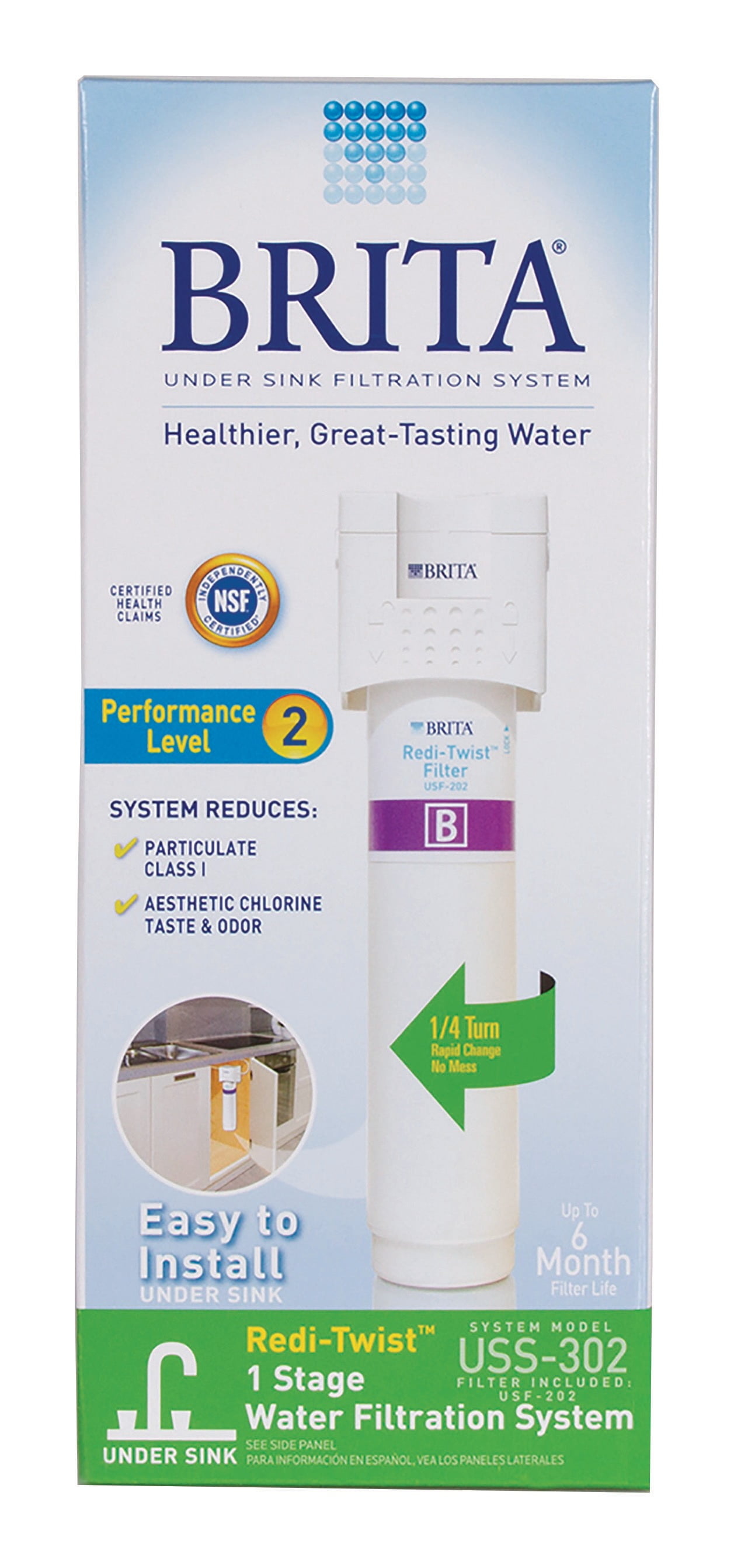 Brita USF 203 Carbon Block Redi Twist Under Sink Replacement Filter