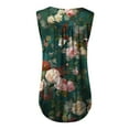 thumbnail image 4 of Summer Saving Wycnly Tank Top for Women Floral Round Neck Sleeveless T Shirts Button Down Loose Flowy Pleated Swing Vest Tunic Green XXL Up to 65% off, 4 of 6