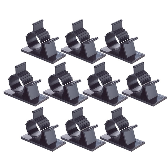100 Pcs Hanging Fixed Lock Clamp Smooth Surface Cable Clips 3.2x2x3cm Black