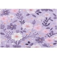 thumbnail image 4 of Dreamtimes Bathroom Rug Set 2 Pieces Purple Flowers Soft and Absorbent Bathroom Floor Mat Non Slip Commode Contour Rug Plush Bath Mat Set, Machine Washable and Easier to Dry, 4 of 7