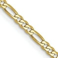 thumbnail image 2 of Avariah Diamonds Solid 14K Yellow Gold 2.5mm Flat Figaro with Lobster Lock Chain - 20", 2 of 8