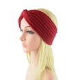 thumbnail image 2 of Knitted Twisted Headband Wide Stretchy Ear Warmer Soft Ribbed Knit Hairband for Women and Girls, 2 of 2