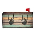 thumbnail image 2 of PHELIKA Vintage Old Wooden Texture Rock On Skeleton Magnetic Mailbox Covers Standard Size 25.5"H x 21"W, 2 of 8