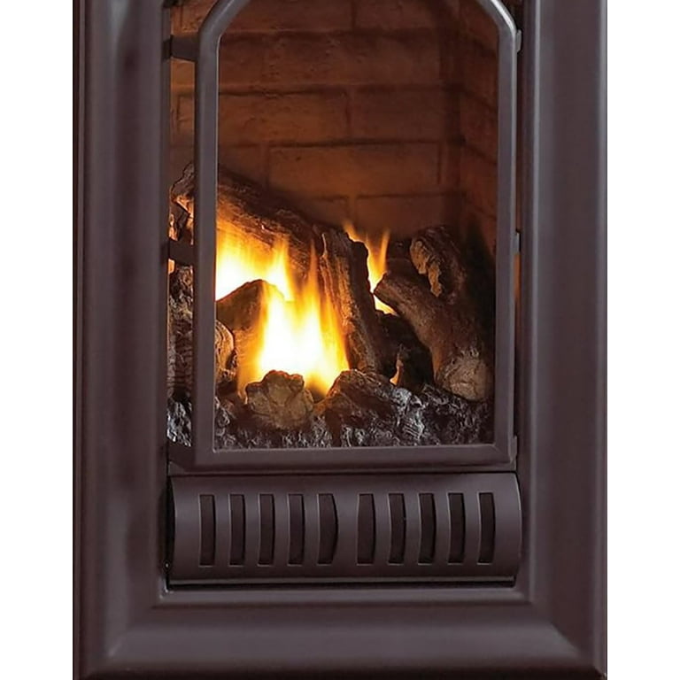 Hearth Sense Indoor Natural Gas Fireplace, Ventless with Logs