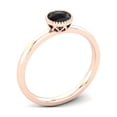 thumbnail image 5 of SuperJeweler 1/2 Carat Rose Cut Black Diamond Solitaire Engagement Ring In 14 Karat Rose Gold For Women, 5 of 6