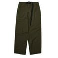 thumbnail image 2 of hopeusnice Mens Loose With Pockets Workout Casual Beach Cotton Linen Wide Leg Lounge Trousers Activewear Solid Color Elastic Waist Drawstring Fashion Summer Pants Army Green S, 2 of 3