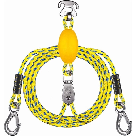 Runstore Heavy Duty Boat Tow Harness for Tubing, Boat Tow Rope with Stainless Steel Quick Connector for Boat Water Sport Jet Ski Wakeboarding
