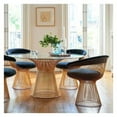 thumbnail image 2 of Palma Dining Table With Tempered Glass Top And Gold Metal Base, 2 of 2