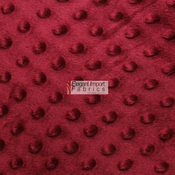 DECORATIVE SILK INC. MINKY DIMPLE DOT SOFT FABRIC CUDDLE 60" WIDE BY THE YARD (BIKING RED )