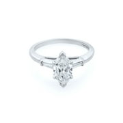 Rachel Koen Marquise Diamond Platinum Engagement Ring 1.15cttw Size 6