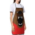thumbnail image 3 of ZNDUO Brown Teddy Bear Angry Pattern Apron, Adjustable Bib Soft Chef Aprons, 3 of 8