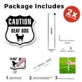 thumbnail image 3 of Caution Deaf Dog (2 Pack) 12 inch X 12 inch Shield Shaped Rust-Free Aluminum Metal Signs with Aluminum Mounting Stakes Weather Resistant Made in the USA, 3 of 8