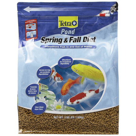 Tetra Pond Spring and Fall Diet 3.08 Pounds, Pond Fish Food, for Goldfish and Koi, Pellets