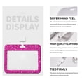 thumbnail image 4 of Zufioo Rose Red Glitter Print Work Badge Protective Case, Waterproof Lanyard, Badge Transparent Clip, Suitable for Induction Card Badge Swipe Credit Card, 4 of 7
