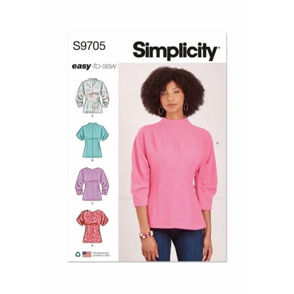 Simplicity Sewing Pattern 9705 Tops H5 (6-8-10-12-14)