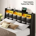 thumbnail image 6 of Greenstell Queen LED Storage Bed Frame - Charging Station, App Control, 1200LBS Capacity, Black, 6 of 11