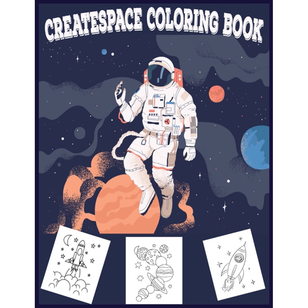Createspace Coloring Book Fantastic Outer Space Coloring with