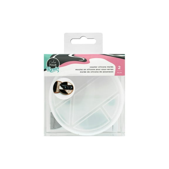 AMC Color Pour Resin Silicone Mold Coasters 2pc